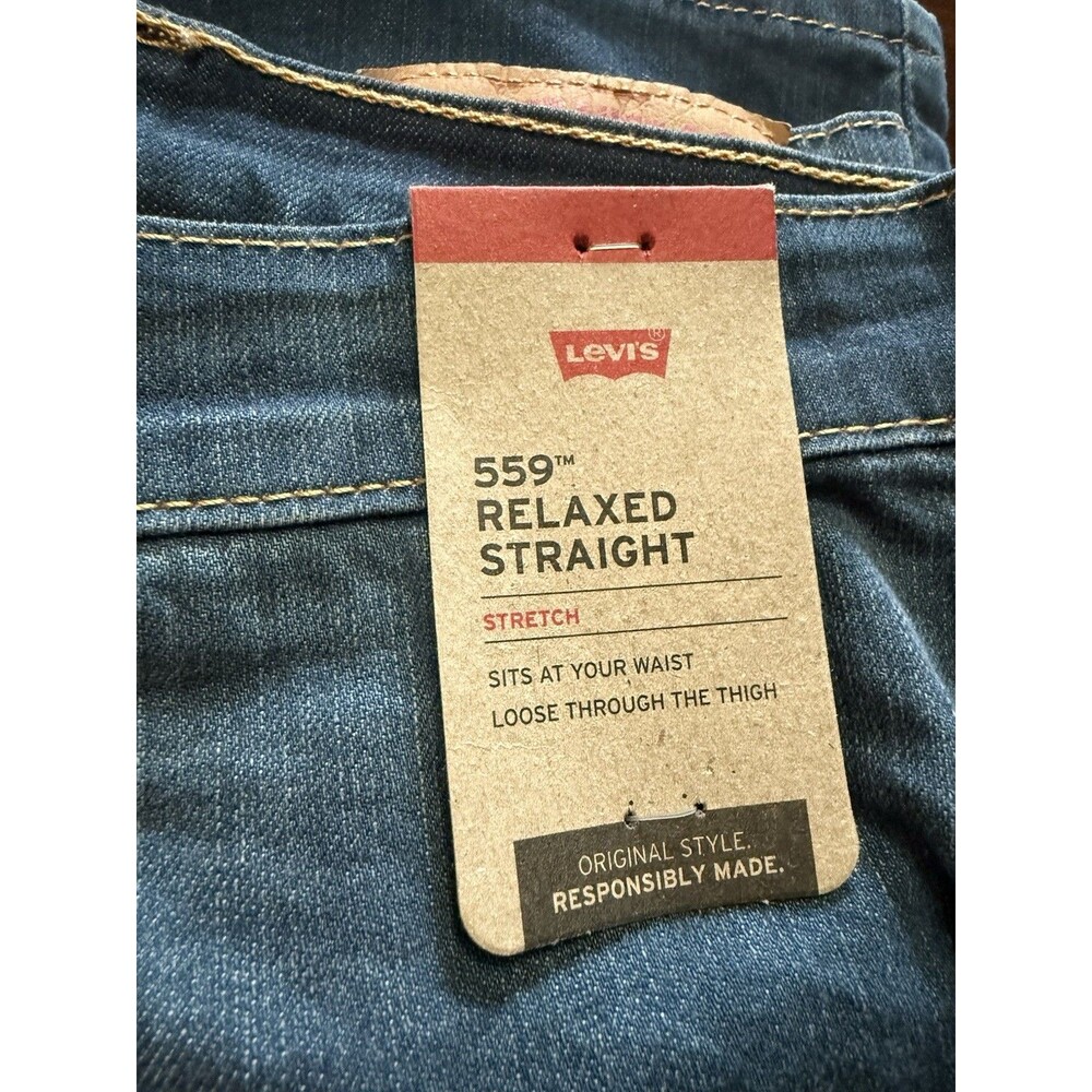 🔥New Levi's 559 Relaxed Straight Fit Jeans Big & Tall Sz 48x32 Stretch $69 NWT